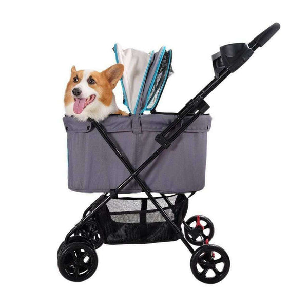 Ibiyaya® Easy Strolling Dog Pram Pet Strollers Ibiyaya Silver Circle Pets