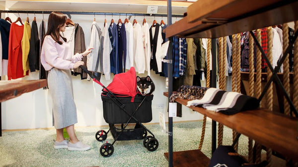 Ibiyaya® Easy Strolling Dog Pram Pet Strollers Ibiyaya Silver Circle Pets