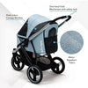 Ibiyaya® The Beast Dog Jogging Stroller | + Exclusive Free Gift Pet Strollers Ibiyaya Silver Circle Pets