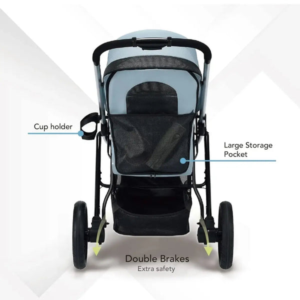 Ibiyaya® The Beast Dog Jogging Stroller | + Exclusive Free Gift Pet Strollers Ibiyaya Silver Circle Pets