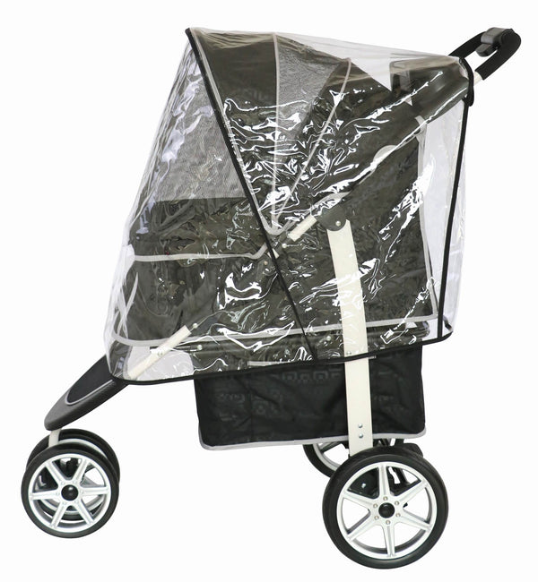 InnoPet Monaco Dog Pram With Free Rain Cover Dog Stroller InnoPet Silver Circle Pets