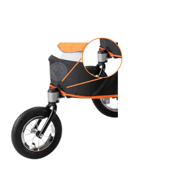 InnoPet® Sporty Deluxe Front Wheel Push Button Pet Stroller Replacement Part Innopet Silver Circle Pets