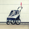 InnoPet® Sporty Deluxe Pet Pram & Dog Bike Trailer with Free Rain Cover Pet Strollers Innopet Silver Circle Pets