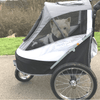 InnoPet® Sporty Deluxe Pet Pram & Dog Bike Trailer with Free Rain Cover Pet Strollers Innopet Silver Circle Pets