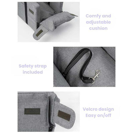 Julibee Console Dog Car Seat Dog Car Seat Julibees Silver Circle Pets