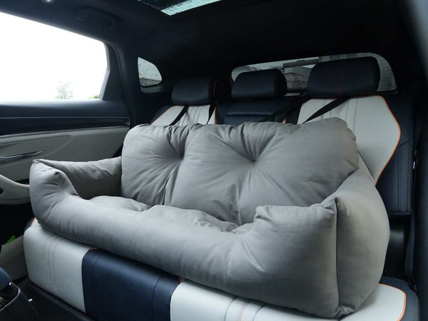 Julibee Fluff Dog Car Seat Bed Dog Car Seat Julibees Silver Circle Pets