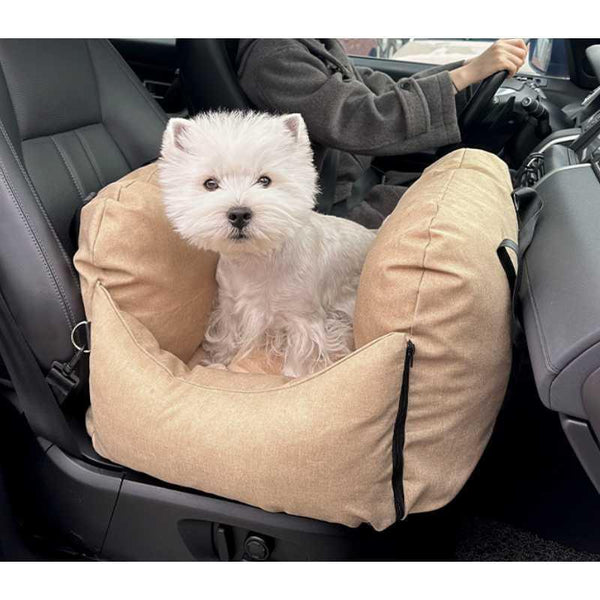 Julibee UltraSoft Large Dog Car Bed Dog Car Seat Julibees Silver Circle Pets