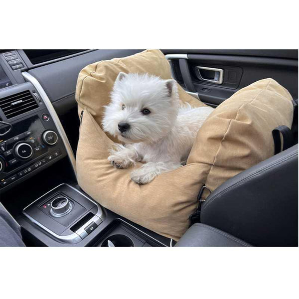 Julibee UltraSoft Large Dog Car Bed Dog Car Seat Julibees Silver Circle Pets