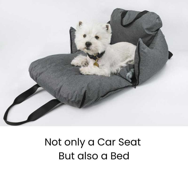 Julibee UltraSoft Large Dog Car Bed Dog Car Seat Julibees Silver Circle Pets
