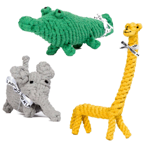 Laboni Wildlife Dog Toy Set Dog Toys Laboni Silver Circle Pets