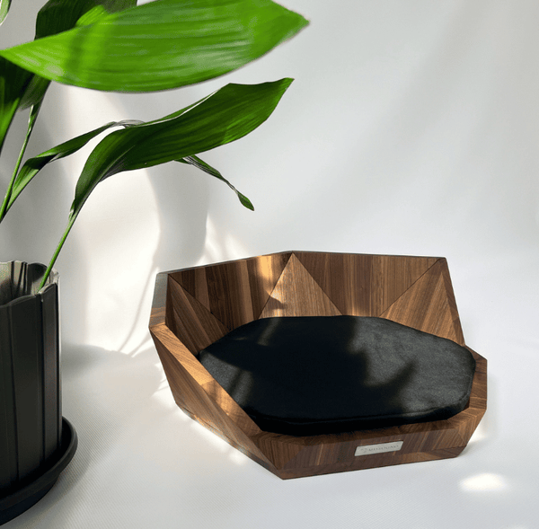 MISSOGNO Lotus American Walnut Orthopaedic Pet Bed Pet Bed MISSOGNO Silver Circle Pets
