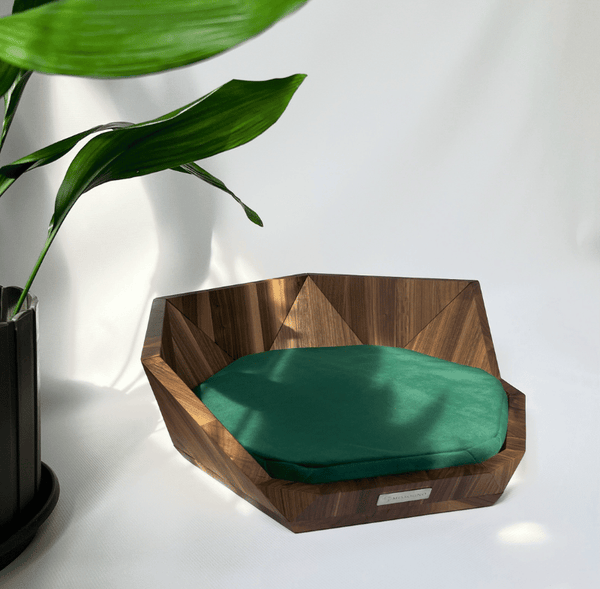 MISSOGNO Lotus American Walnut Orthopaedic Pet Bed Pet Bed MISSOGNO Silver Circle Pets