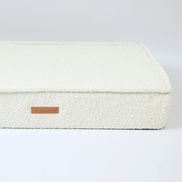 MISSOGNO Prestige Orthopaedic Boucle Rectangle Dog Bed Pet Bed MISSOGNO Silver Circle Pets