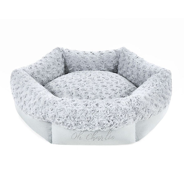 Oh Charlie Round Dog Bed Charlotte Dog Bed Oh Charlie Silver Circle Pets