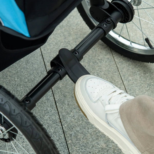 PawHut 164V 3-Wheel Dog Jogging Stroller Dog Stroller PawHut Silver Circle Pets