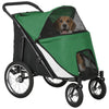PawHut 197V Large Foldable 4-Wheel Pet Stroller Incl. Removable Cushion Dog Stroller PawHut Silver Circle Pets