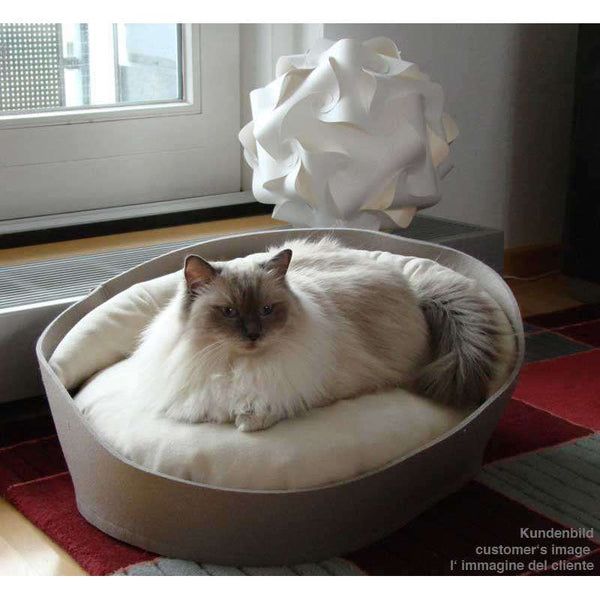 Pet Interiors ARENA Felt Designer Cat Bed Cat Bed Pet Interiors Silver Circle Pets
