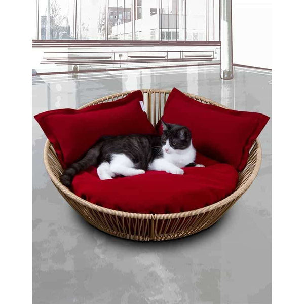 Pet Interiors Braided Cat Basket SIRO Saleen Cat Bed Pet Interiors Silver Circle Pets