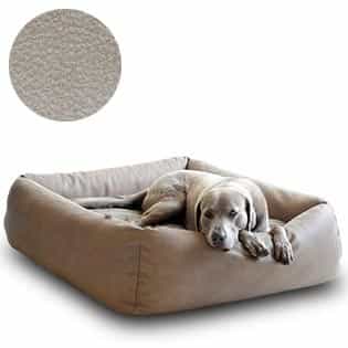 Pet Interiors Buffalo Leather Dog Bed BOOX Dog Bed Pet Interiors Silver Circle Pets