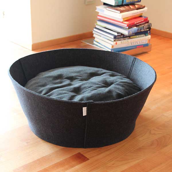 Pet Interiors CREDO Felt Designer Cat Bed Cat Bed Pet Interiors Silver Circle Pets