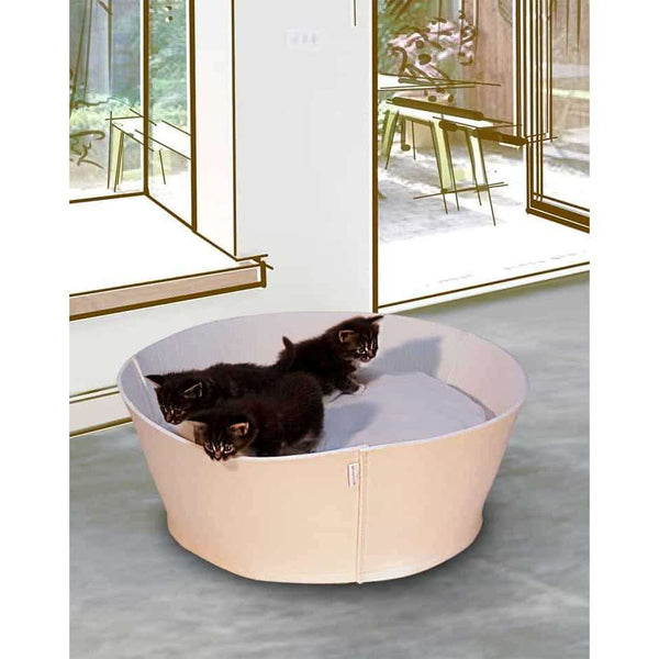 Pet Interiors CREDO Felt Designer Cat Bed Cat Bed Pet Interiors Silver Circle Pets