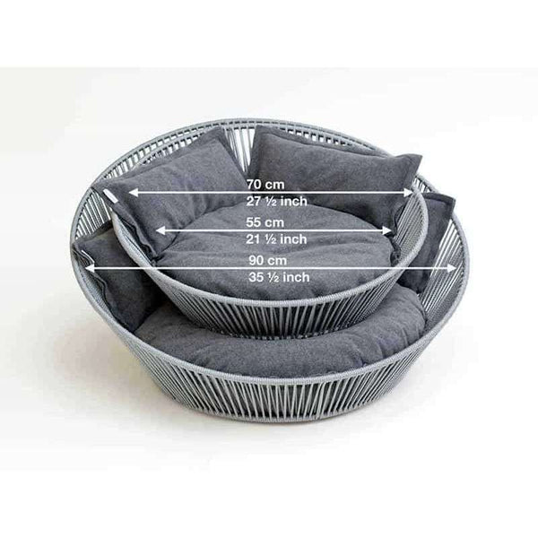 Pet Interiors Calming Dog Nest SIRO Twist Dog Bed Pet Interiors Silver Circle Pets