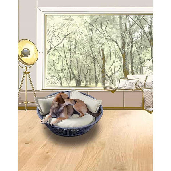 Pet Interiors Calming Dog Nest SIRO Twist Dog Bed Pet Interiors Silver Circle Pets