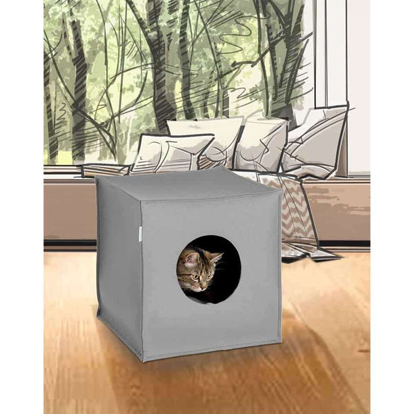 Pet Interiors Cat Cave Bed MOOD Cat House Pet Interiors Silver Circle Pets