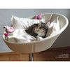 Pet Interiors Cosmo Buffalo Leather Deluxe Cat Bed Cat Bed Pet Interiors Silver Circle Pets