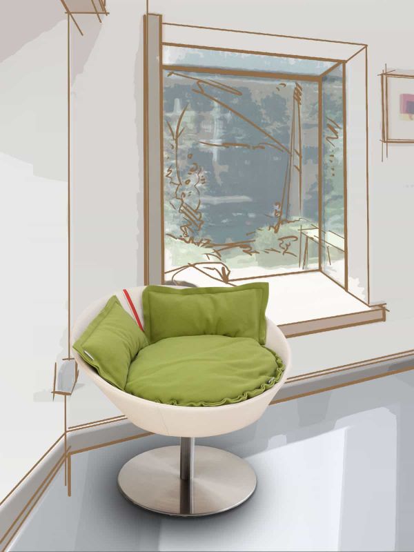 Pet Interiors Cosmo Faux Leather Deluxe Cat Bed Cat Bed Pet Interiors Silver Circle Pets