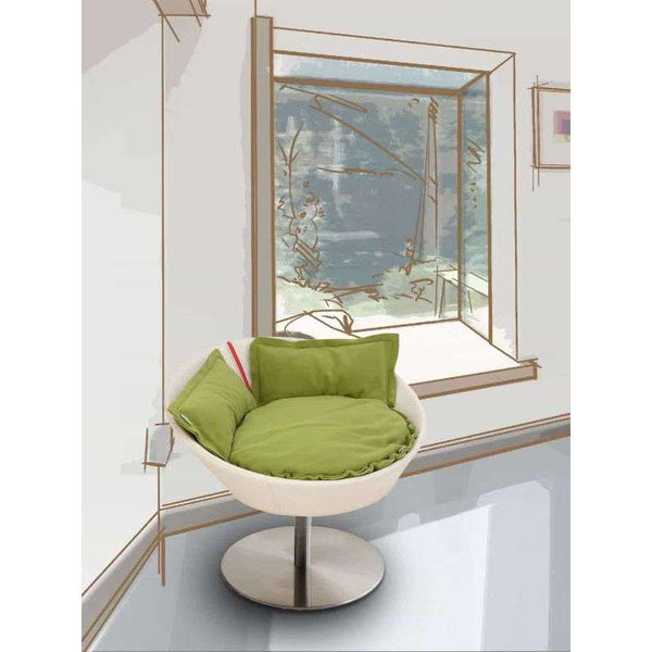 Pet Interiors Cosmo Leather Deluxe Cat Bed Cat Bed Pet Interiors Silver Circle Pets