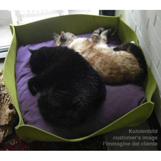 Pet Interiors Felt Cat Basket BOWL Cat Bed Pet Interiors Silver Circle Pets