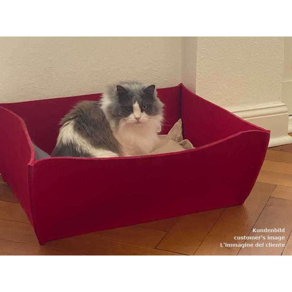 Pet Interiors Felt Cat Basket BOWL Cat Bed Pet Interiors Silver Circle Pets
