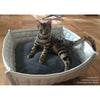 Pet Interiors Leather Cat Basket BOWL Cat Bed Pet Interiors Silver Circle Pets