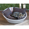 Pet Interiors Leather Pet Bed MILA Cat Bed Pet Interiors Silver Circle Pets
