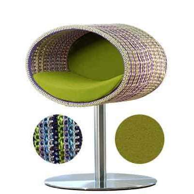 Pet Interiors Rondo Crochet Cat Bed Stand Cat Bed Pet Interiors Silver Circle Pets
