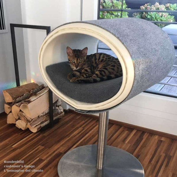 Pet Interiors Rondo Felt Cat Bed Stand Cat Bed Pet Interiors Silver Circle Pets