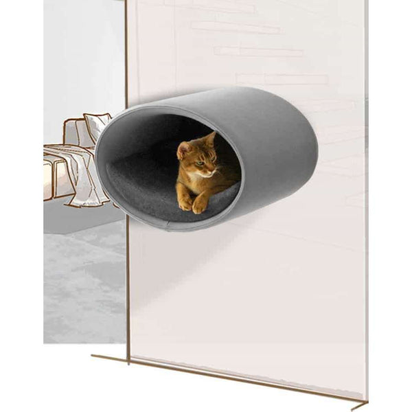 Pet Interiors Rondo Felt Cat Wall Climber Cat Bed Pet Interiors Silver Circle Pets