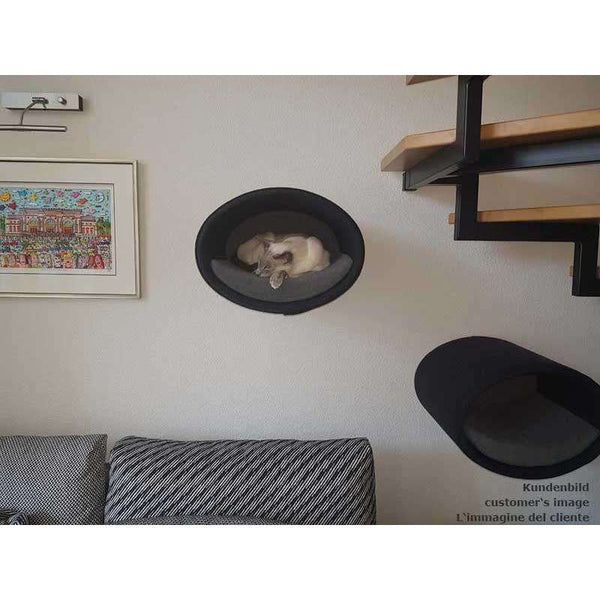 Pet Interiors Rondo Felt Cat Wall Climber Cat Bed Pet Interiors Silver Circle Pets