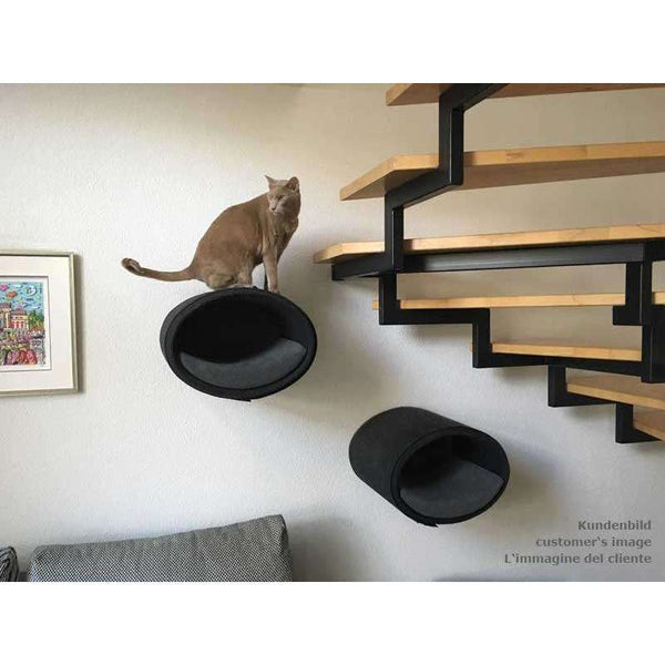 Pet Interiors Rondo Felt Cat Wall Climber Cat Bed Pet Interiors Silver Circle Pets