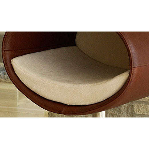 Pet Interiors Rondo Leather Cat Bed Stand Cat Bed Pet Interiors Silver Circle Pets