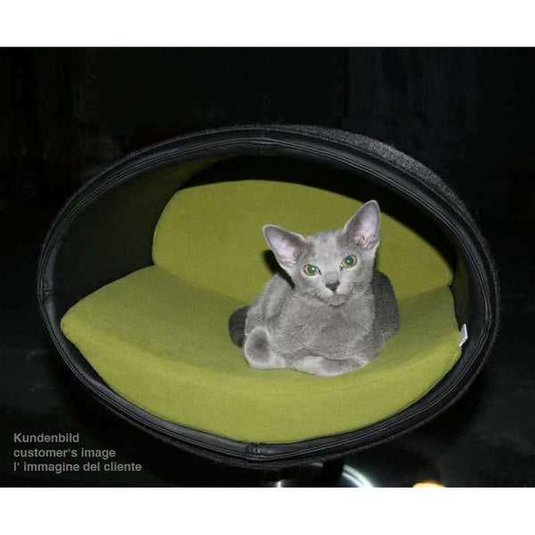 Pet Interiors Rondo Leatherette Cat Bed Stand Cat Bed Pet Interiors Silver Circle Pets