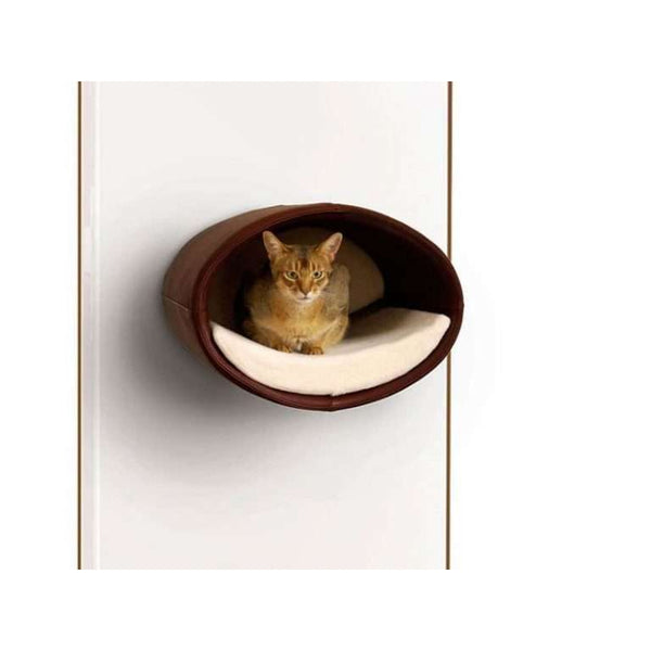 Pet Interiors Rondo Leatherette Cat Wall Climber Cat Bed Pet Interiors Silver Circle Pets
