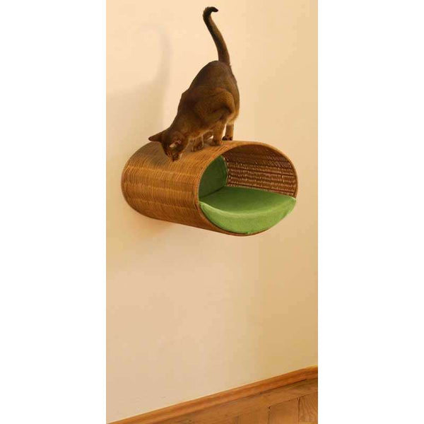 Pet Interiors Rondo Wicker Cat Wall Climber Cat Bed Pet Interiors Silver Circle Pets
