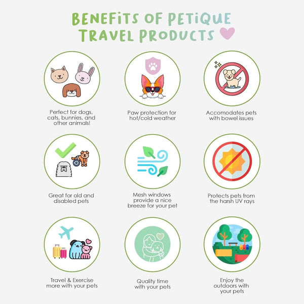 Petique Apollo Pet Stroller incl. Free Rain Cover & Bike Adapter Pet Strollers Petique Silver Circle Pets