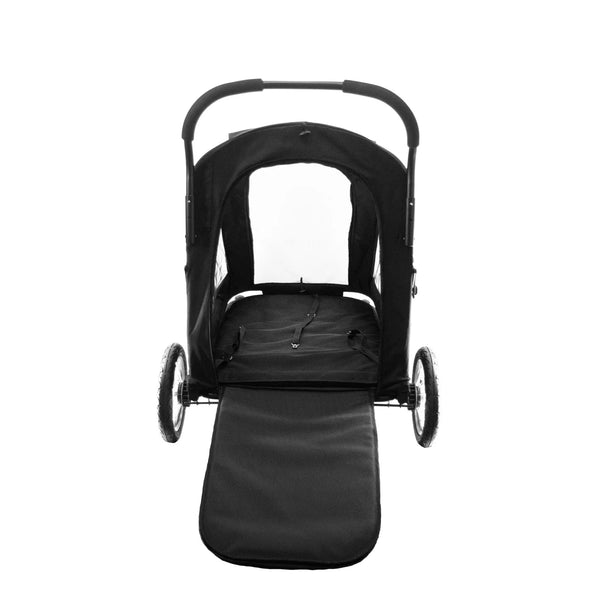 Petique Apollo Pet Stroller incl. Free Rain Cover & Bike Adapter Pet Strollers Petique Silver Circle Pets