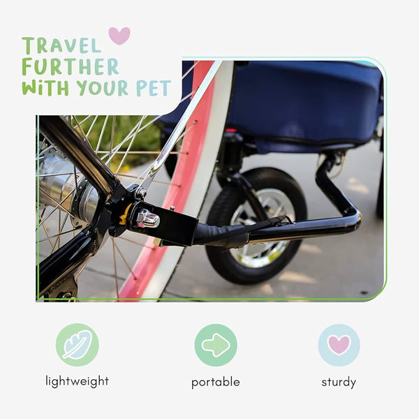 Petique Breeze Bike Tow Adapter Pet Strollers Petique Silver Circle Pets