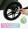 Petique Breeze Pet Jogger Stroller incl. Free Rain Cover & Bike Adapter Pet Strollers Petique Silver Circle Pets