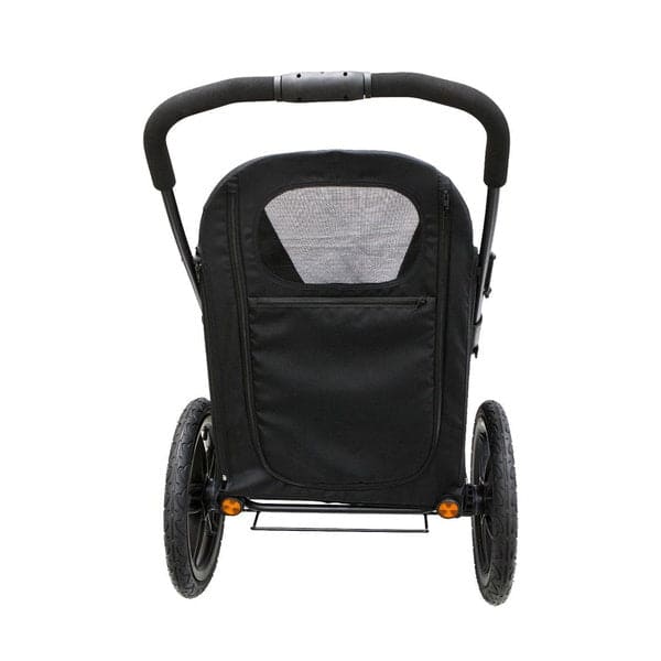 Petique Breeze Pet Jogger Stroller incl. Free Rain Cover & Bike Adapter Pet Strollers Petique Silver Circle Pets