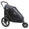 Petique Breeze Pet Jogger Stroller incl. Free Rain Cover & Bike Adapter Pet Strollers Petique Silver Circle Pets